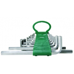 H02MH118S   Zestaw 18szt. kluczy wpustowych ampulowych giętych długich 1.5-19mm