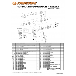 Pierścień zabezpieczający klucza pneumatycznego udarowego 1/2'' 1356Nm JAI-1114-36