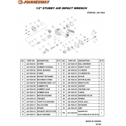 JAI-1024   Klucz pneumatyczny udarowy 1/2