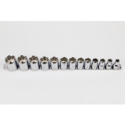S05H4213S   Zestaw 13szt. nasadek 1/2" 12-kątnych calowych