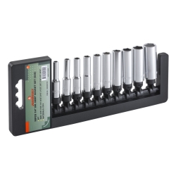 S05HD2210S  Zestaw 10szt. nasadek długich 1/4" 6-kątnych calowych