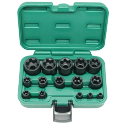 S33H5115S  Zestaw 15szt. nasadek 1/4", 3/8", 1/2" E-TORX PLUS